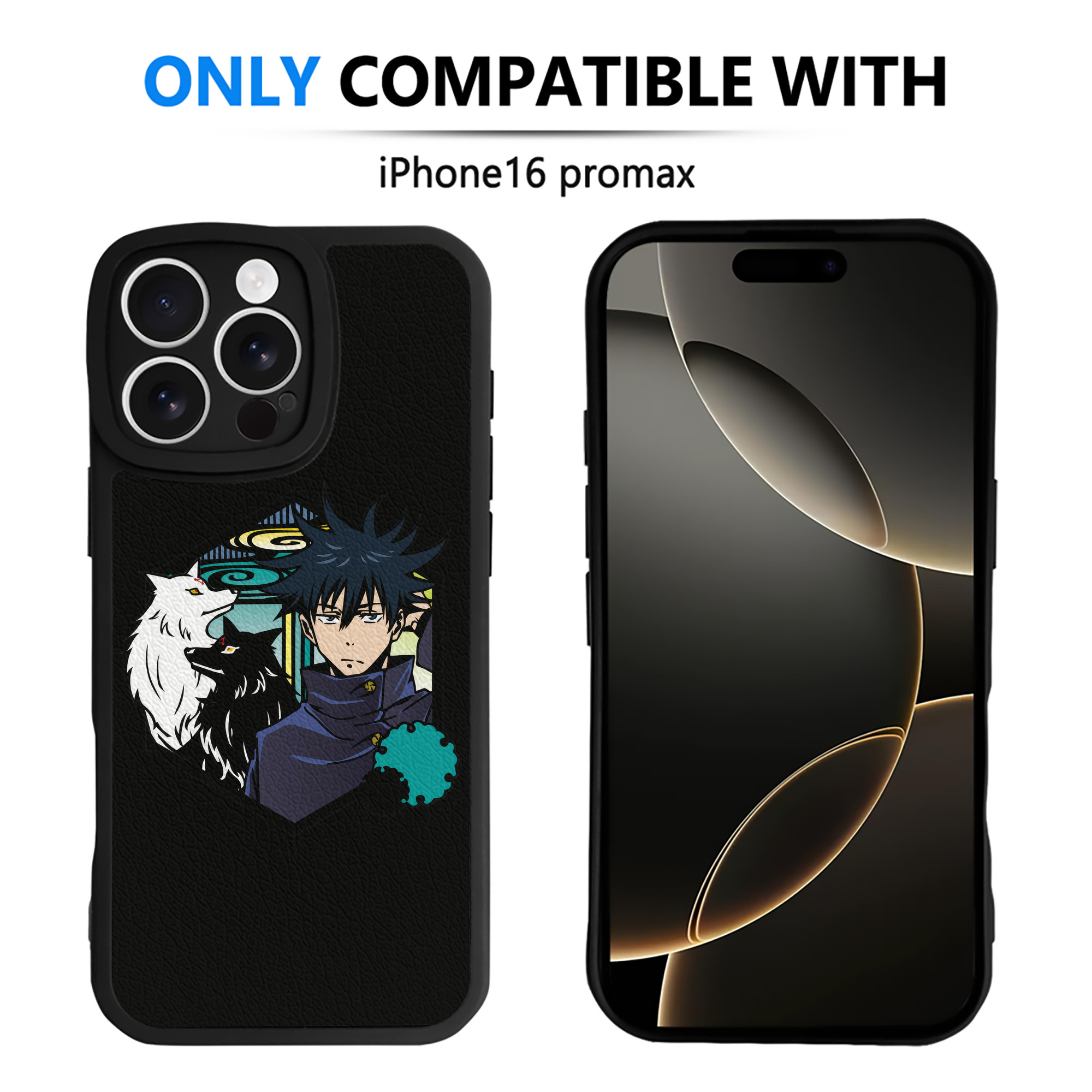 （画像用） 呪術廻戦 Jujutsu Kaisen 【iPhone 16シリーズ対応】シリコンスマホケース（レザー調） 材質：シリコン
